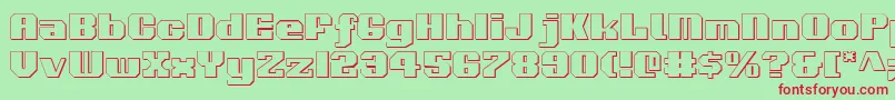 Voortrekker ffy Font – Red Fonts on Green Background