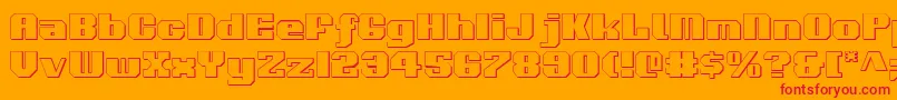 Voortrekker ffy Font – Red Fonts on Orange Background