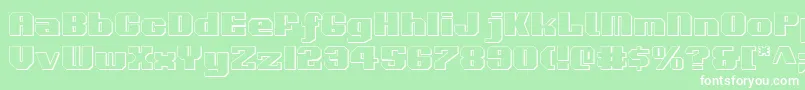 Voortrekker ffy Font – White Fonts on Green Background