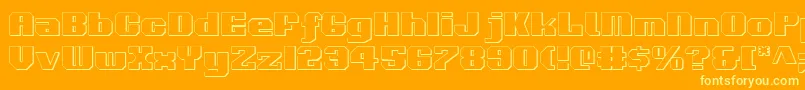 Voortrekker ffy-Schriftart – Gelbe Schriften auf orangefarbenem Hintergrund