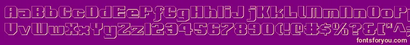 Voortrekker ffy-fontti – keltaiset fontit violetilla taustalla