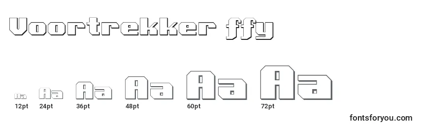 Размеры шрифта Voortrekker ffy