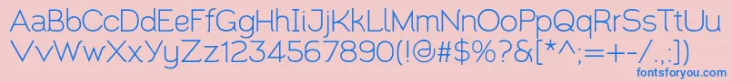 Santor1.002-Schriftart – Blaue Schriften auf rosa Hintergrund