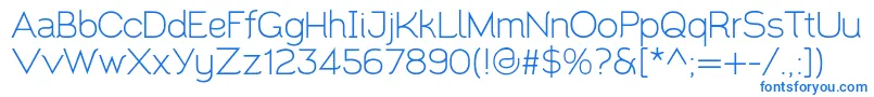 Czcionka Santor1.002 – niebieskie czcionki na białym tle