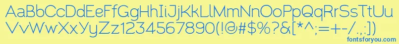 Santor1.002 Font – Blue Fonts on Yellow Background