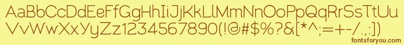 Santor1.002 Font – Brown Fonts on Yellow Background