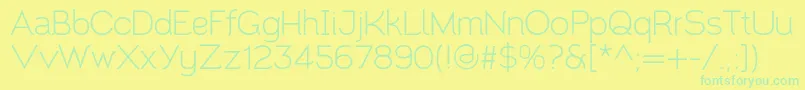 Santor1.002 Font – Green Fonts on Yellow Background