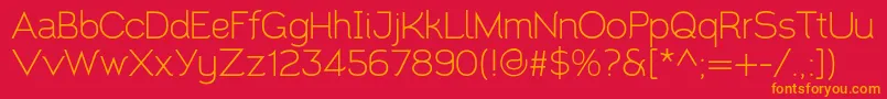 Шрифт Santor1.002 – оранжевые шрифты на красном фоне