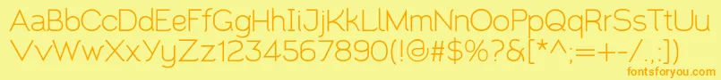 Santor1.002 Font – Orange Fonts on Yellow Background