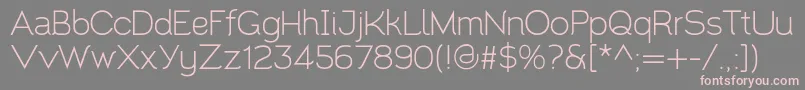 Santor1.002-fontti – vaaleanpunaiset fontit harmaalla taustalla