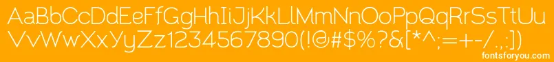 Santor1.002-Schriftart – Weiße Schriften auf orangefarbenem Hintergrund