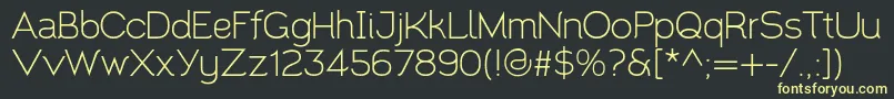 Santor1.002 Font – Yellow Fonts on Black Background