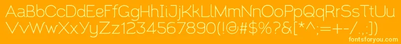 フォントSantor1.002 – オレンジの背景に黄色の文字