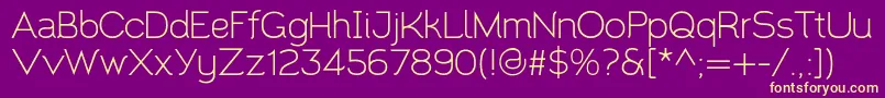 Santor1.002 Font – Yellow Fonts on Purple Background
