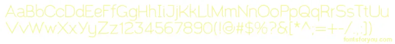 フォントSantor1.002 – 白い背景に黄色の文字