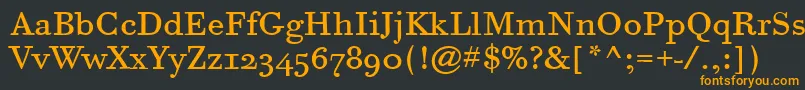 Шрифт BodoniSixOsItcTtBook – оранжевые шрифты на чёрном фоне