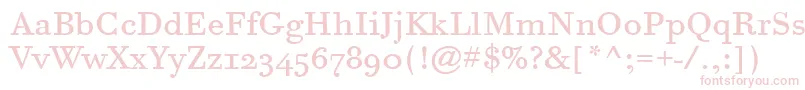 BodoniSixOsItcTtBook Font – Pink Fonts on White Background
