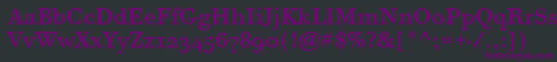 BodoniSixOsItcTtBook Font – Purple Fonts on Black Background