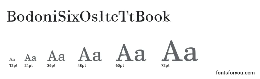 Размеры шрифта BodoniSixOsItcTtBook