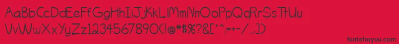 Ogontz Font – Black Fonts on Red Background