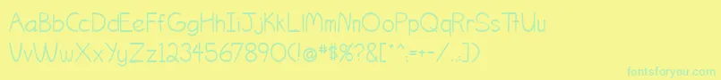 Ogontz Font – Green Fonts on Yellow Background