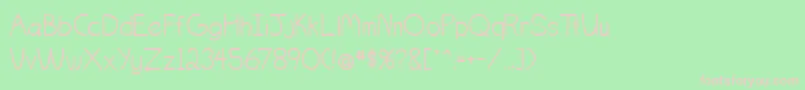 Ogontz Font – Pink Fonts on Green Background