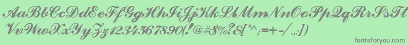 CounselorscriptMedium Font – Gray Fonts on Green Background