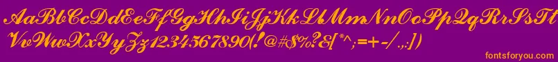 CounselorscriptMedium Font – Orange Fonts on Purple Background