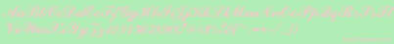 CounselorscriptMedium-Schriftart – Rosa Schriften auf grünem Hintergrund