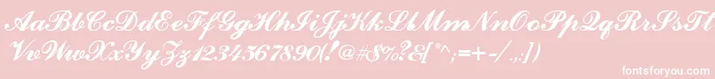 Fonte CounselorscriptMedium – fontes brancas em um fundo rosa