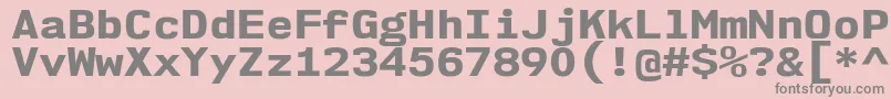 Шрифт Nk57MonospaceSeEb – серые шрифты на розовом фоне
