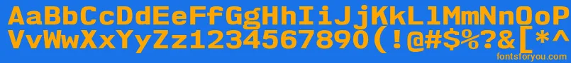 Nk57MonospaceSeEb Font – Orange Fonts on Blue Background