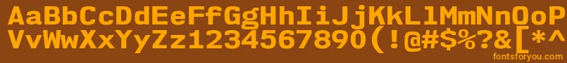 Nk57MonospaceSeEb Font – Orange Fonts on Brown Background