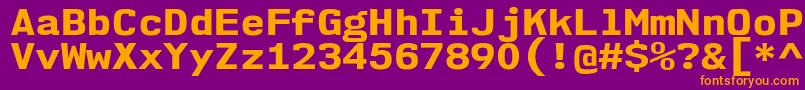 Nk57MonospaceSeEb Font – Orange Fonts on Purple Background