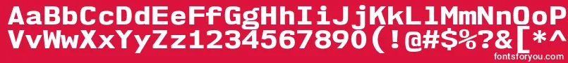 Шрифт Nk57MonospaceSeEb – белые шрифты на красном фоне