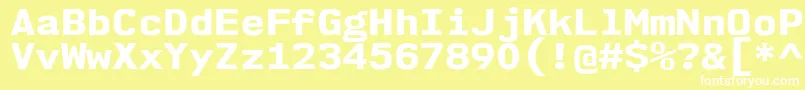 Nk57MonospaceSeEb Font – White Fonts on Yellow Background