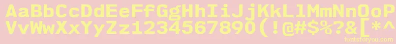 Nk57MonospaceSeEb Font – Yellow Fonts on Pink Background