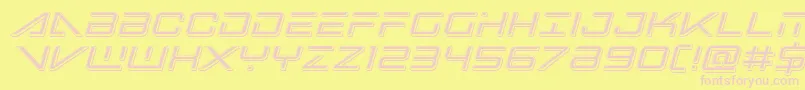 Bansheepilotpunchital Font – Pink Fonts on Yellow Background