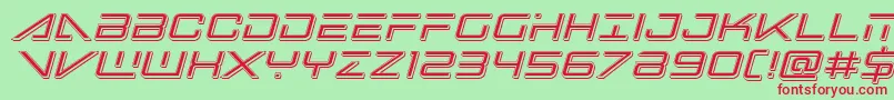 Bansheepilotpunchital Font – Red Fonts on Green Background