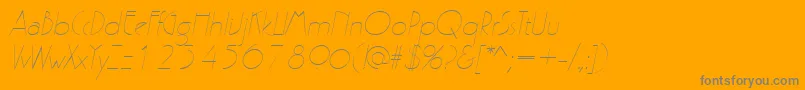 PergamonItalic-Schriftart – Graue Schriften auf orangefarbenem Hintergrund