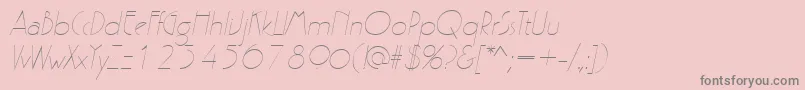 PergamonItalic Font – Gray Fonts on Pink Background