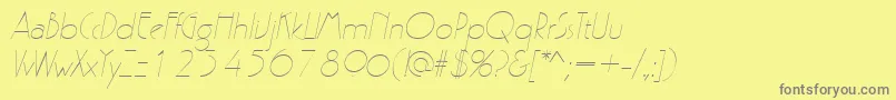 PergamonItalic Font – Gray Fonts on Yellow Background