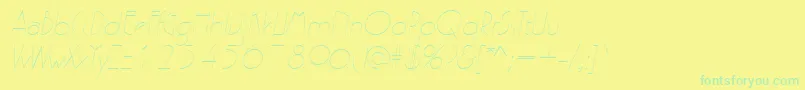 PergamonItalic Font – Green Fonts on Yellow Background