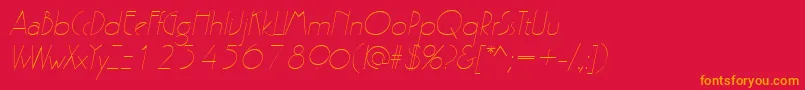 PergamonItalic Font – Orange Fonts on Red Background