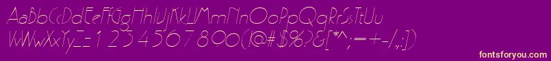 PergamonItalic Font – Yellow Fonts on Purple Background