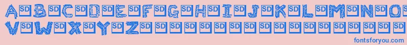 Flaksw Font – Blue Fonts on Pink Background