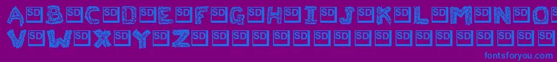 Flaksw Font – Blue Fonts on Purple Background