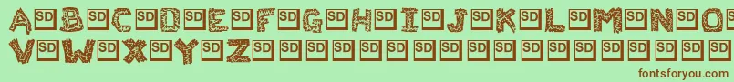 Flaksw Font – Brown Fonts on Green Background