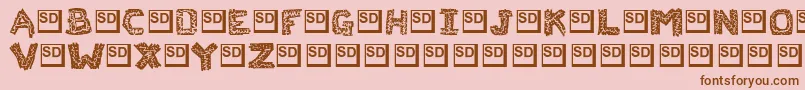Flaksw Font – Brown Fonts on Pink Background