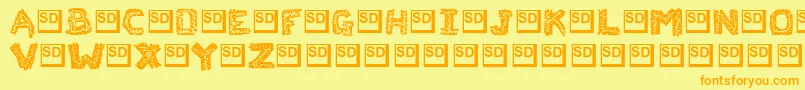 Flaksw Font – Orange Fonts on Yellow Background